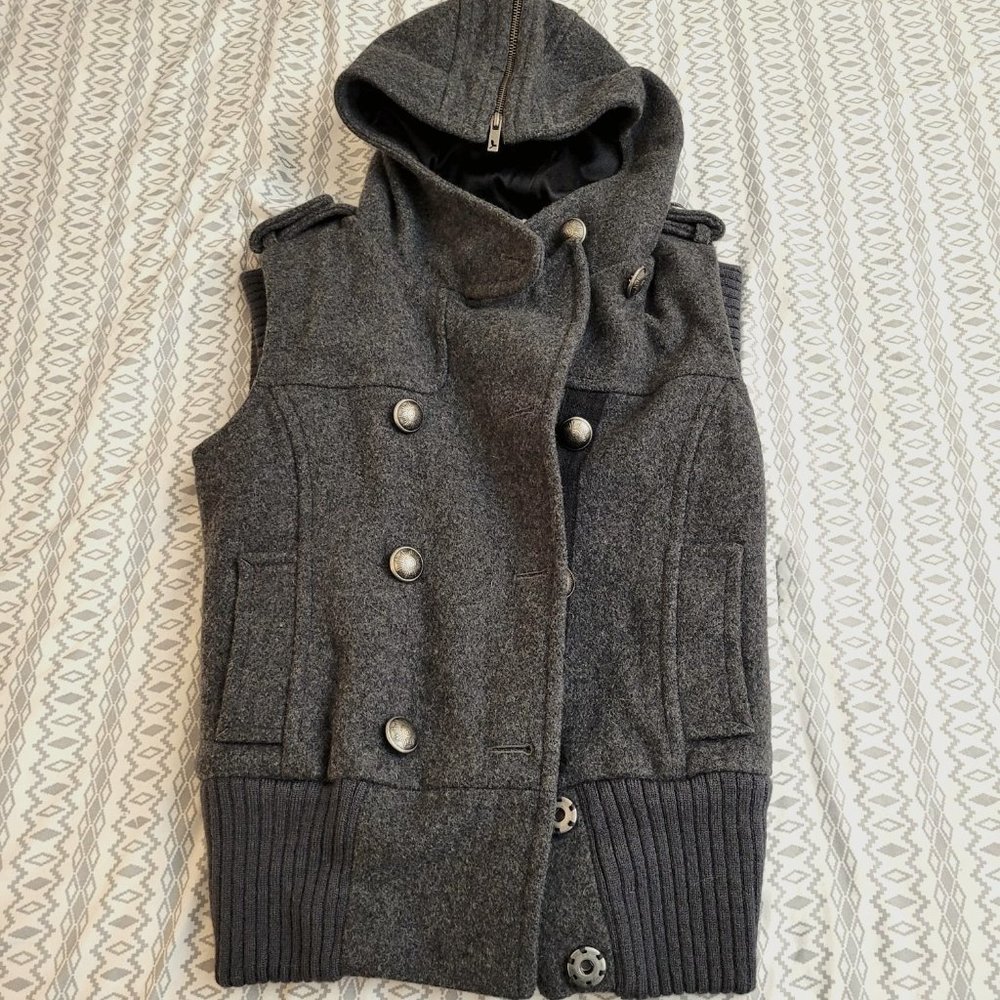 Community hooded wool vest.  Size S.